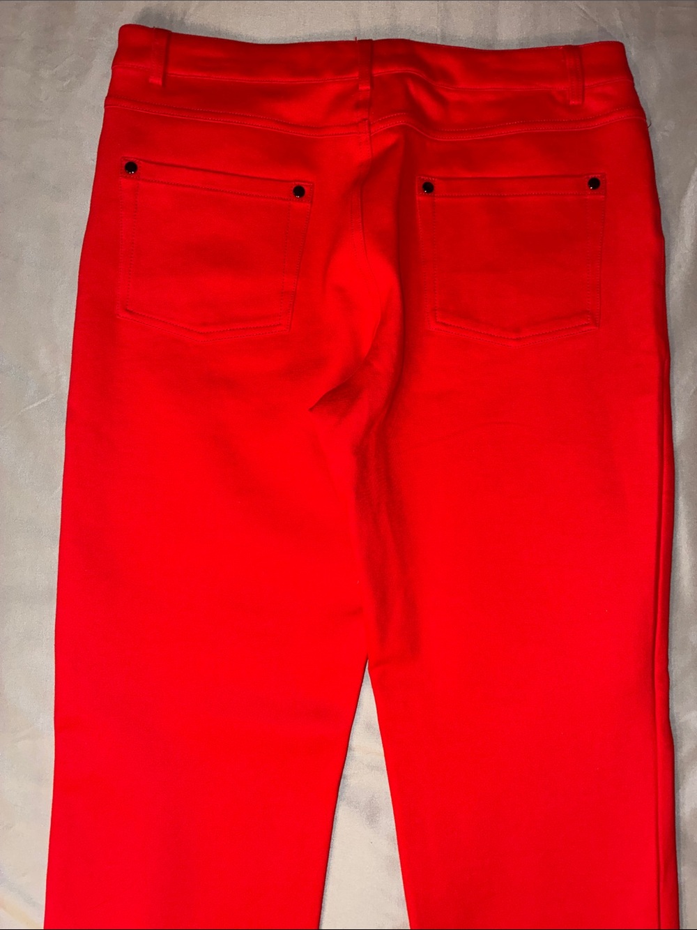 Tempo Paris Red Straight Leg Pants Women’s Size 12 - Picture 6 of 10